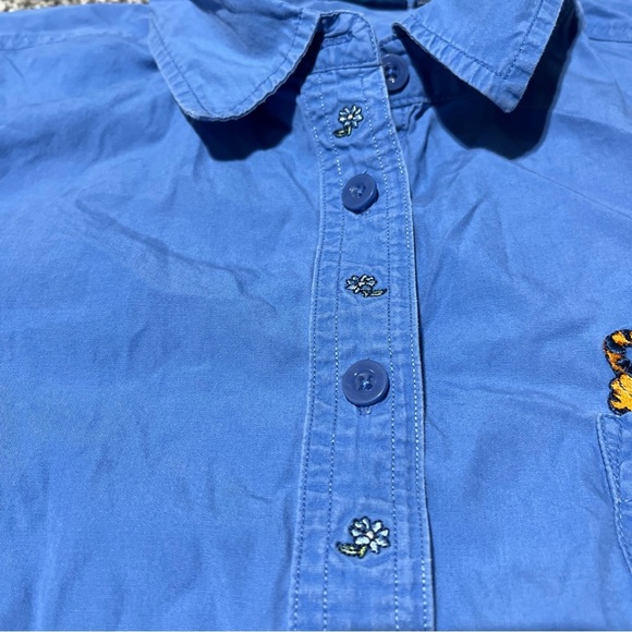 VTG Disney Shirt Womens 18W/20W Embroidered Pooh Tigger Flowers Pocket Button Up - Picture 3 of 10